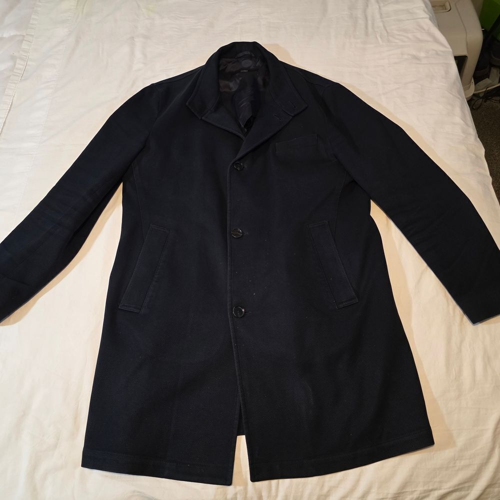 Hugo Boss Dark Blue Trench Coat Mens 44R